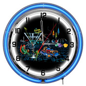 Michael Godard Lounge Lizard Neon Clock 18